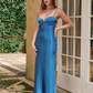 Fleur Rouge Maxi Dress - Blue