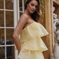 Anaxos Tiered Layer Playsuit - Yellow