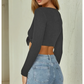 Noir Knit Tie Top