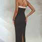 Noir Grace Halter Dress