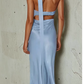 Celestina Halter Satin Midi Dress