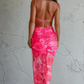 Rose Mirage Sheer Midi
