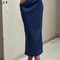 Lion’s Den Midi Skirt – Pinstripe Navy