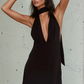 De Jour Halter Mini Dress - Black