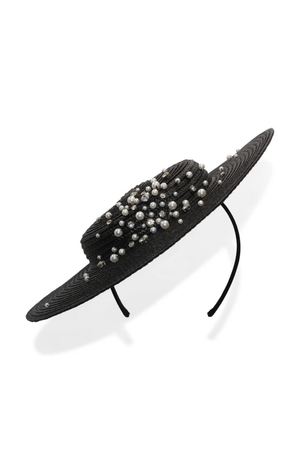 Celia Racewear Plate Hat in Black