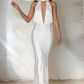 De Jour Halterneck Maxi Dress - Oyster