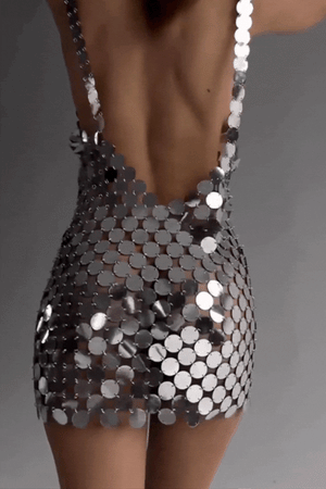NIRVANA Silver Mini Dress